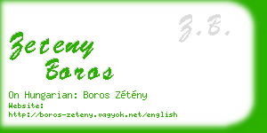 zeteny boros business card